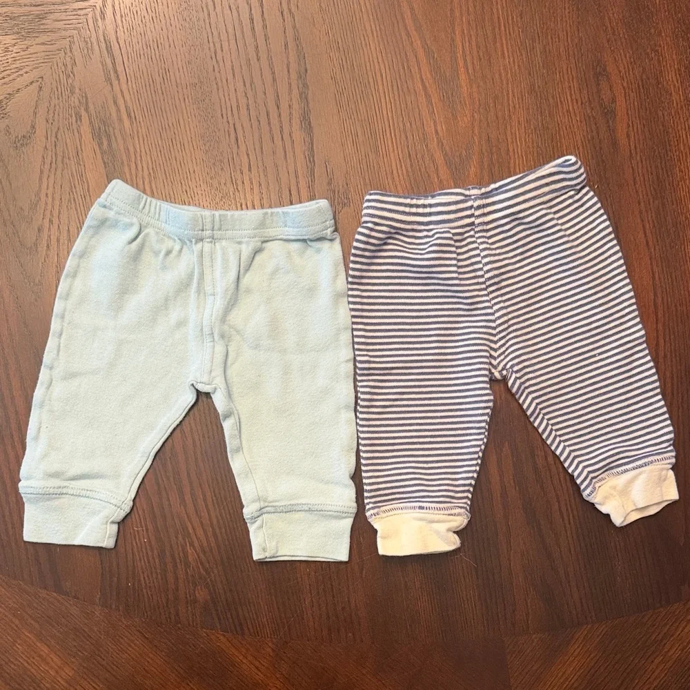 Touched by Nature Organic Cotton Baby Set 8 Pc Outfit Bundle 0-6M Blue